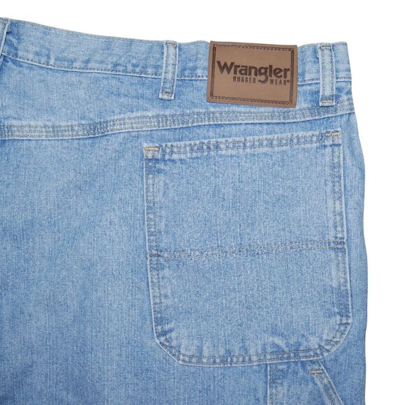Wrangler Rugged Wear Denim Carpenter Shorts Men's Size 48 Light Wash - Picture 4 of 6